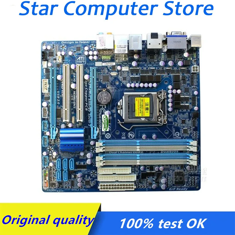 

Для Gigabyte GA-H55M-UD2H компьютера USB2.0 SATA2 материнская плата LGA 1156 DDR3 H55 б/у материнская плата для настольного компьютера