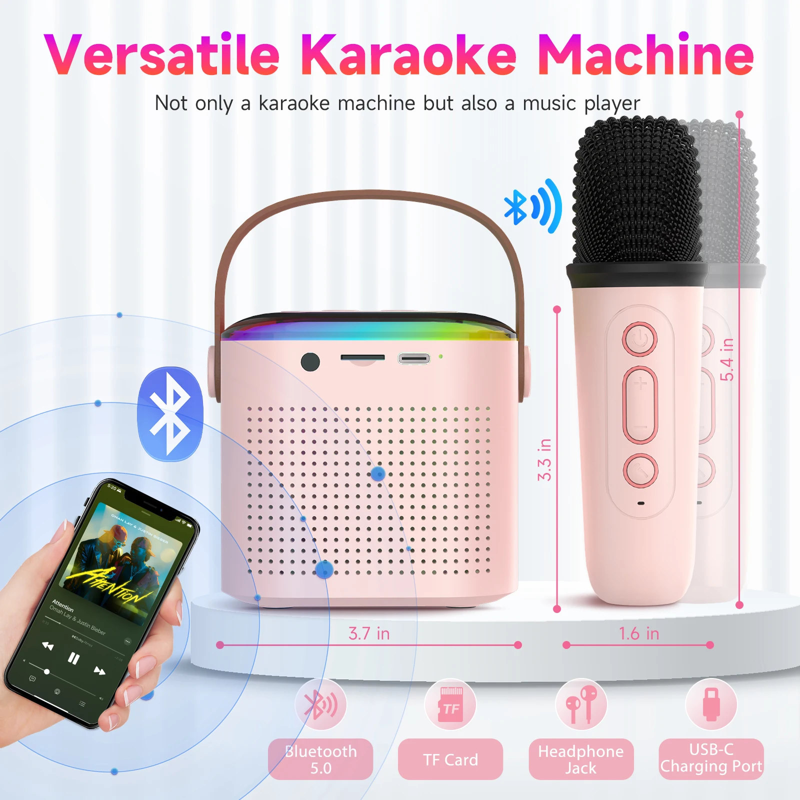Караоке-машинка Высококачественная Bluetooth-аудиосистема маленький домашний