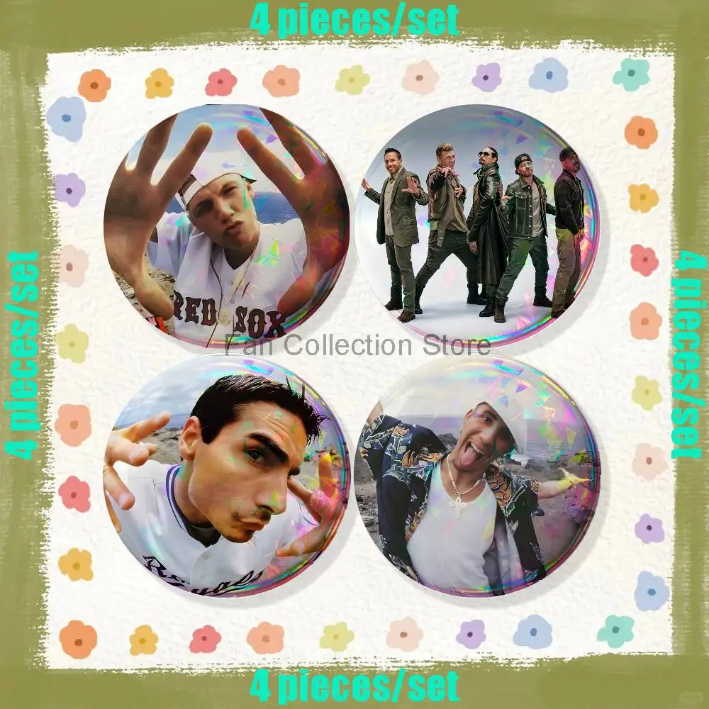 Фото Броши B-Backstreet Boy Band для аксессуаров к рюкзакам, круглые эмалевые значки 25, 32, 44, 58, 75 мм, набор из 4 штук, мультяшные аниме-значки №2