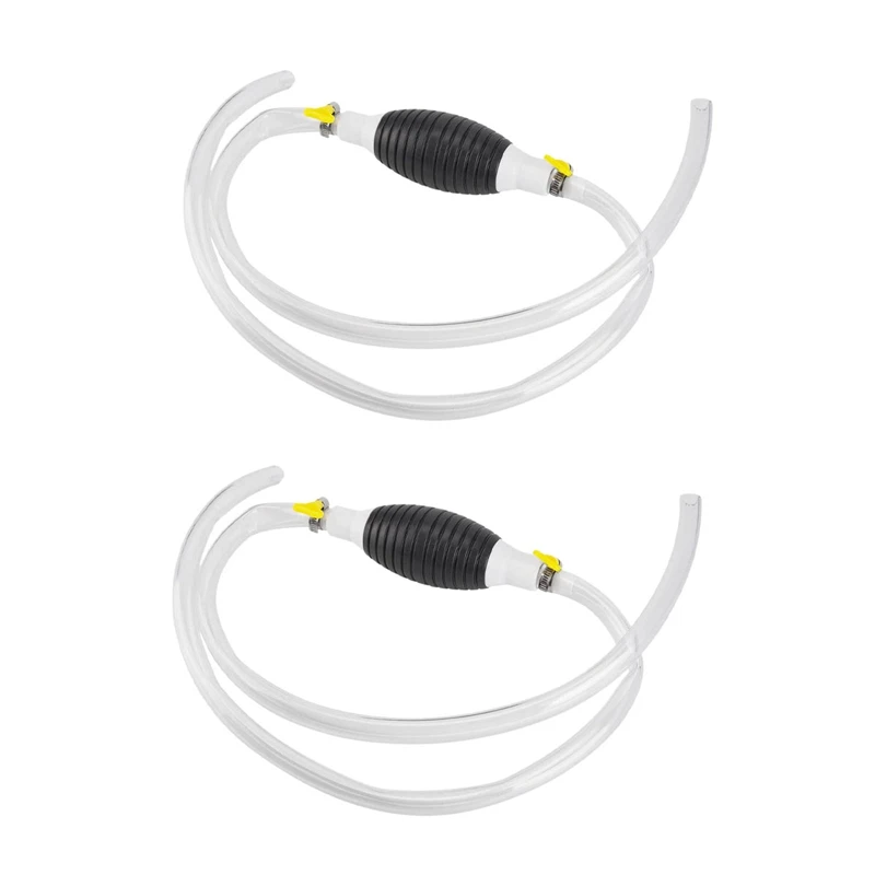 

2pcs 2M High Flow Siphon Hand Pump Portable Manual Car Fuel Transfer Pum