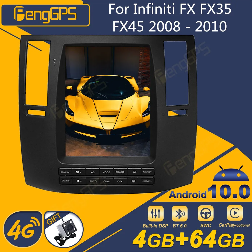 

For Infiniti FX FX35 FX45 2008 - 2010 Android Car Radio Tesla Screen 2Din Stereo Receiver Autoradio Multimedia Player GPS Navi
