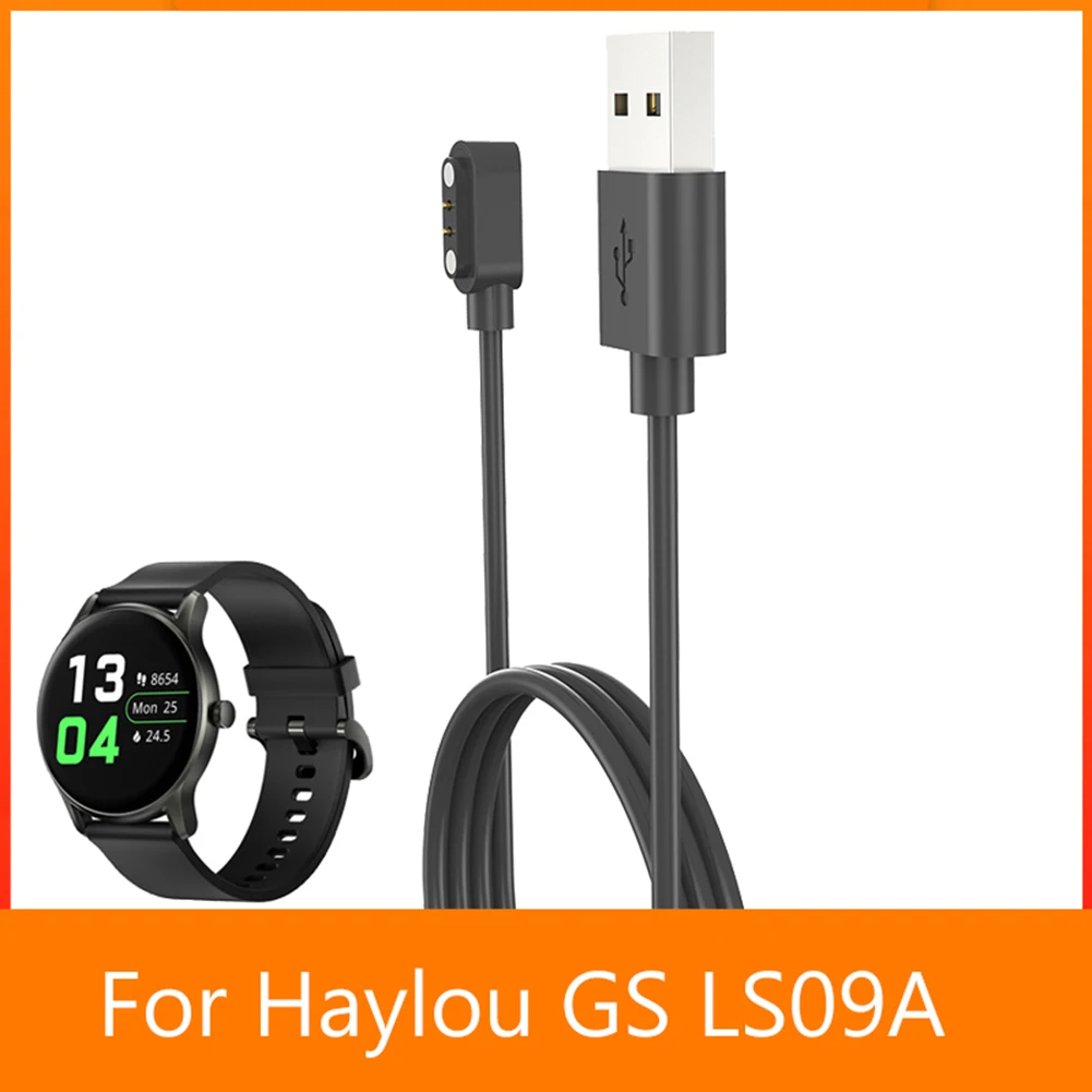 

Магнитный USB-кабель для зарядки Haylou GS LS09A, 1 м, 5 В, 1 А, Сменный Адаптер для зарядного устройства умных часов, док-станция, шнур