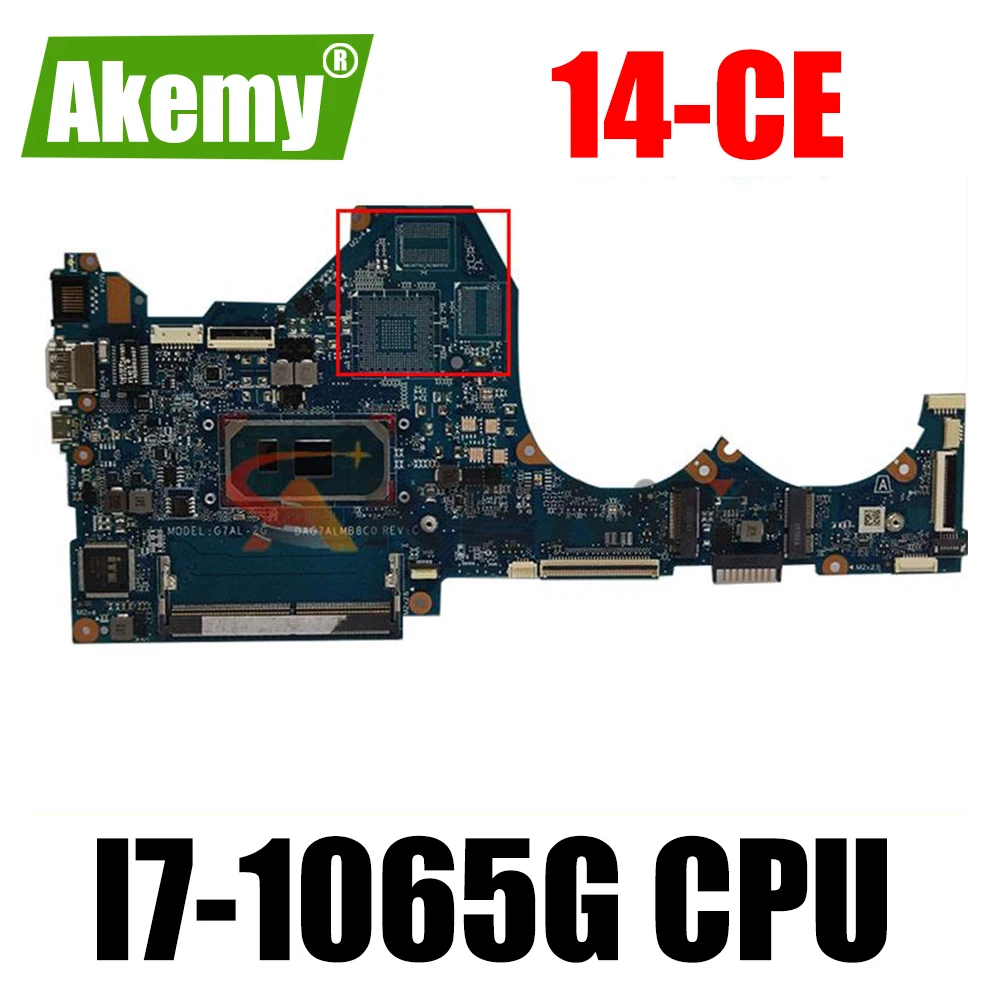 

Akemy For HP Pavilion 14-CE Laptop Motherboard DAG7ALMB8C0 G7AL With I7-1065G Fully Tested