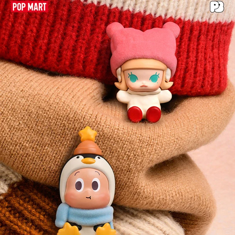 Фото POPMART POP BEAN Fluffy Cozy Series Мини-кукла Натуральная слепая коробка Mystery Box Guess Bag Игрушки Кукла Симпатичная аниме-фигурка Настольный компьютер №1