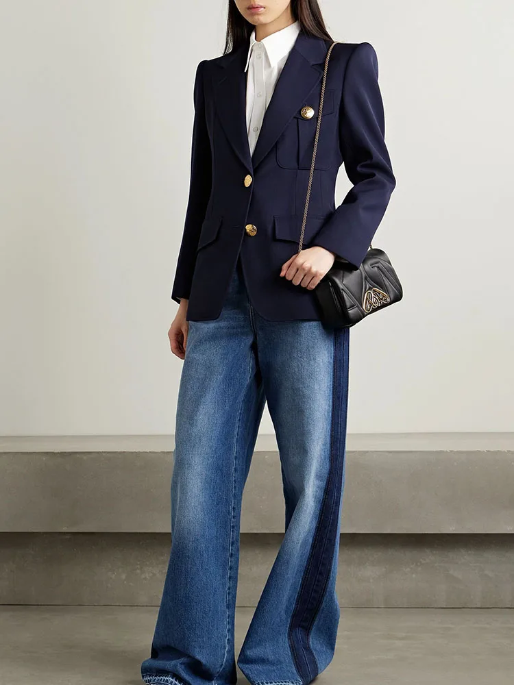 Женские хлопковые брюки с высокой талией