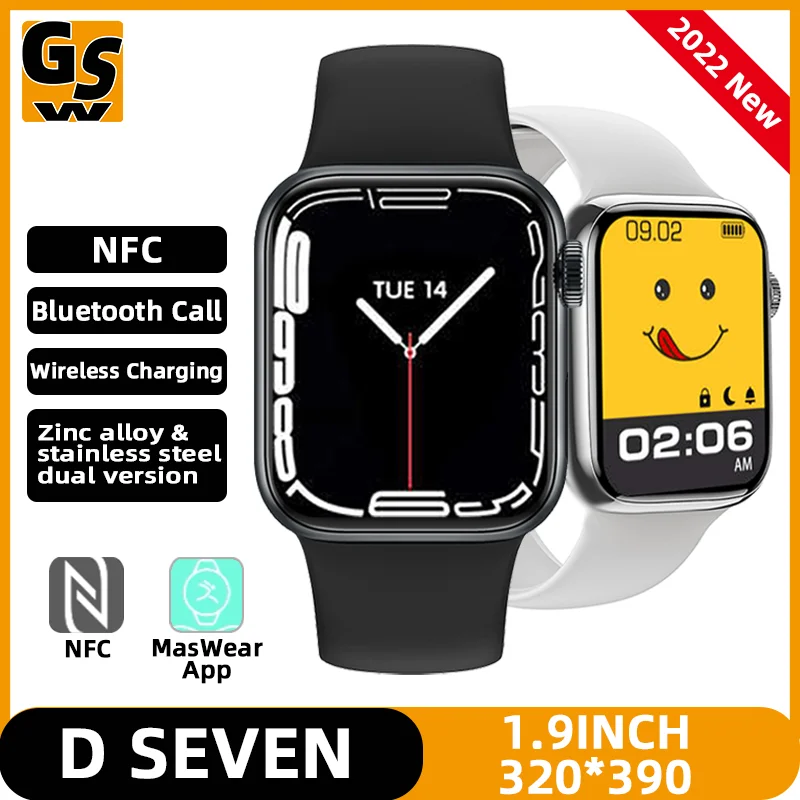 

Smart Watch D Seven Series 7 IWO 2022 NEW smartwatch NFC Bluetooth Wireless Charging For Men Women watches PK Watch Series 6 7