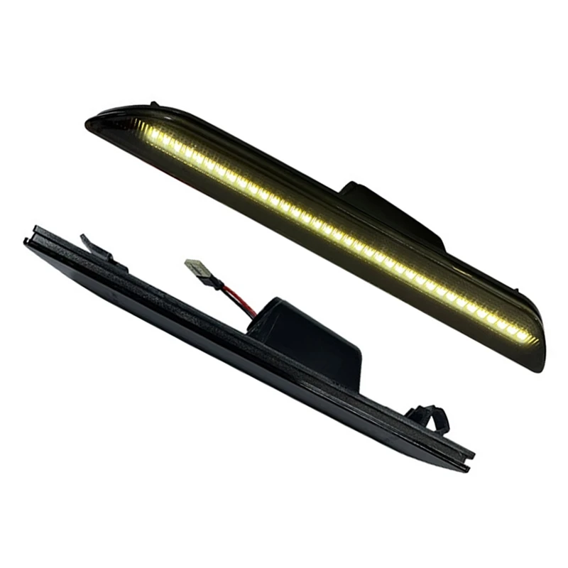 

1Pair Smoked Lens LED Rear Side Marker Light For Ford-Mustang 2015-2022 Replace Back Bumper Sidemarker Lamps