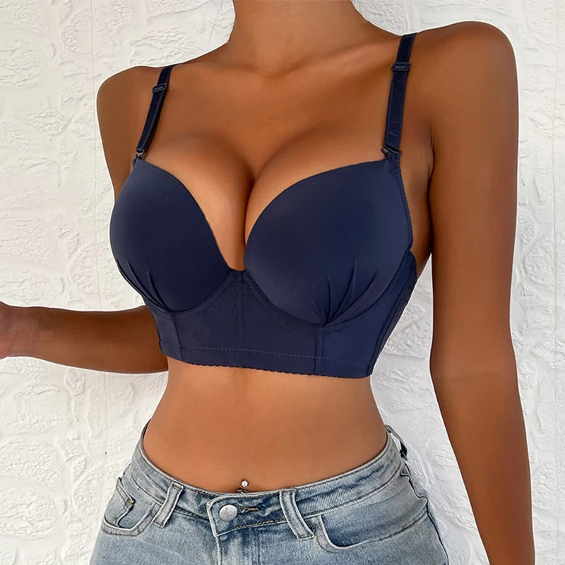 

IOOTIANY 1Pcs Underwire Push Up Convertible Straps Bra Lingerie Underwear For Woman Everyday Bralette Breathable Soft Female Bra