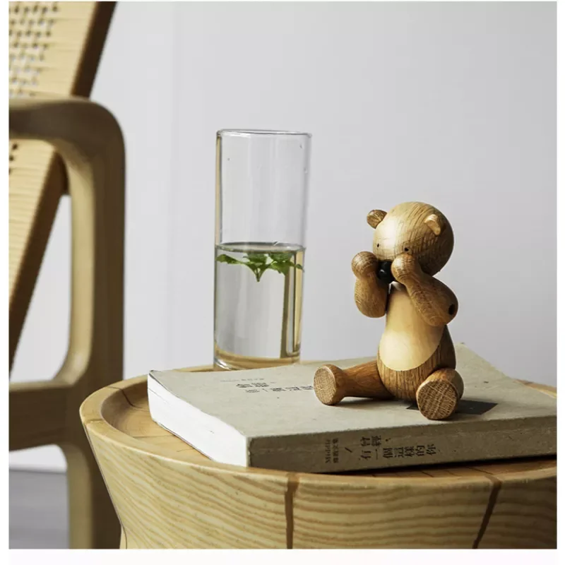 

Деревянные украшения пара мышей креативное домашнее украшение крыльцо марионетка Кофейня декоративное искусство и ремесла подарок