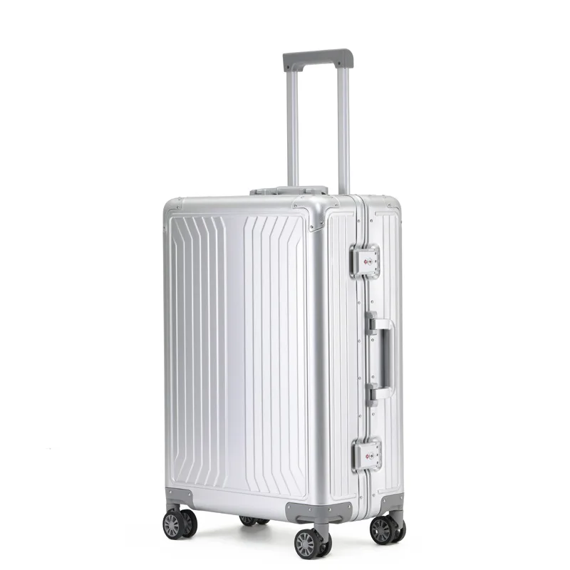 New All Aluminum Magnesium Alloy Suitcase Multi-functional Trolley Case Business Male Password Box 24 Universal Wheel Travel Bag
