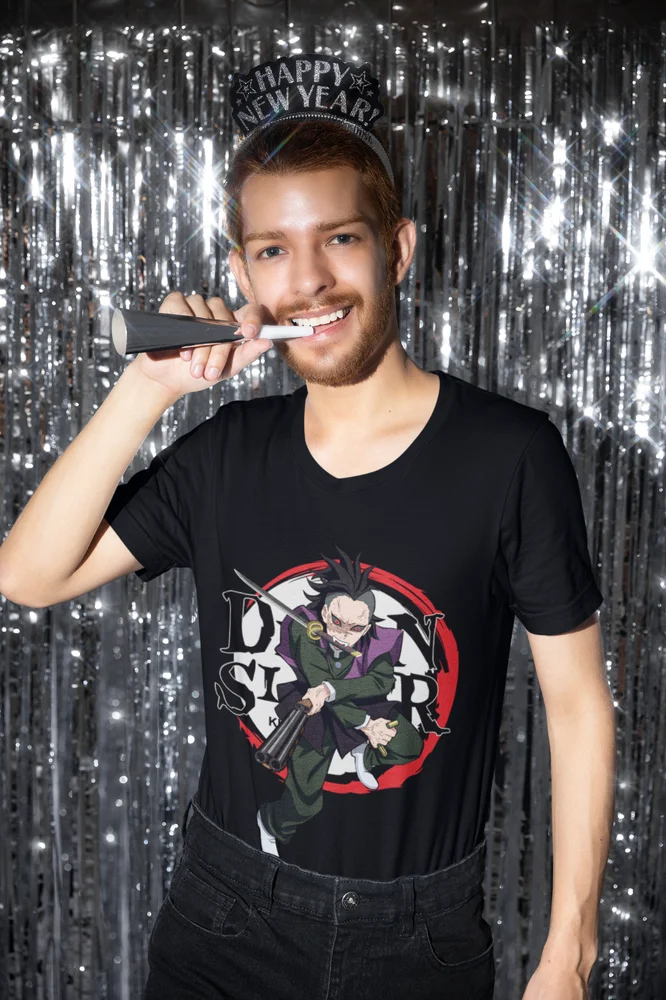 Футболка Genya Shinazugawa футболка Kimetsu No Yaiba с изображением рассекающего демонов аниме