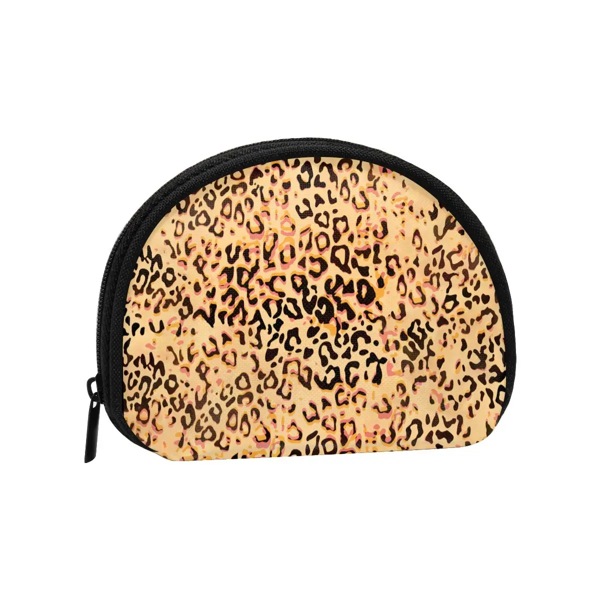 

Cute Short Wallet Women Vintage Shell Coin Purse Lady Card Holder Kids Leopard Print Small Change Purses