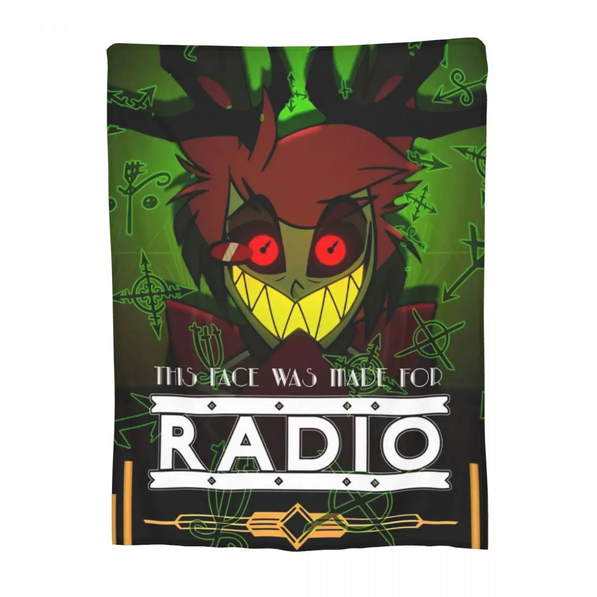 Alastor - H-Helluva-Boss Флисовые пледы Черные комедийные одеяла для спальни Легкое тонкое