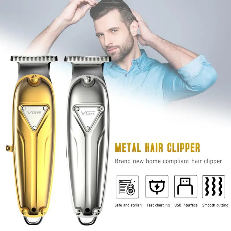 

VGR Electric Hair Clipper Hair Trimmer For Men Full Metal Electric Shaver Beard Barber hair clippers men beard Men's trimmer