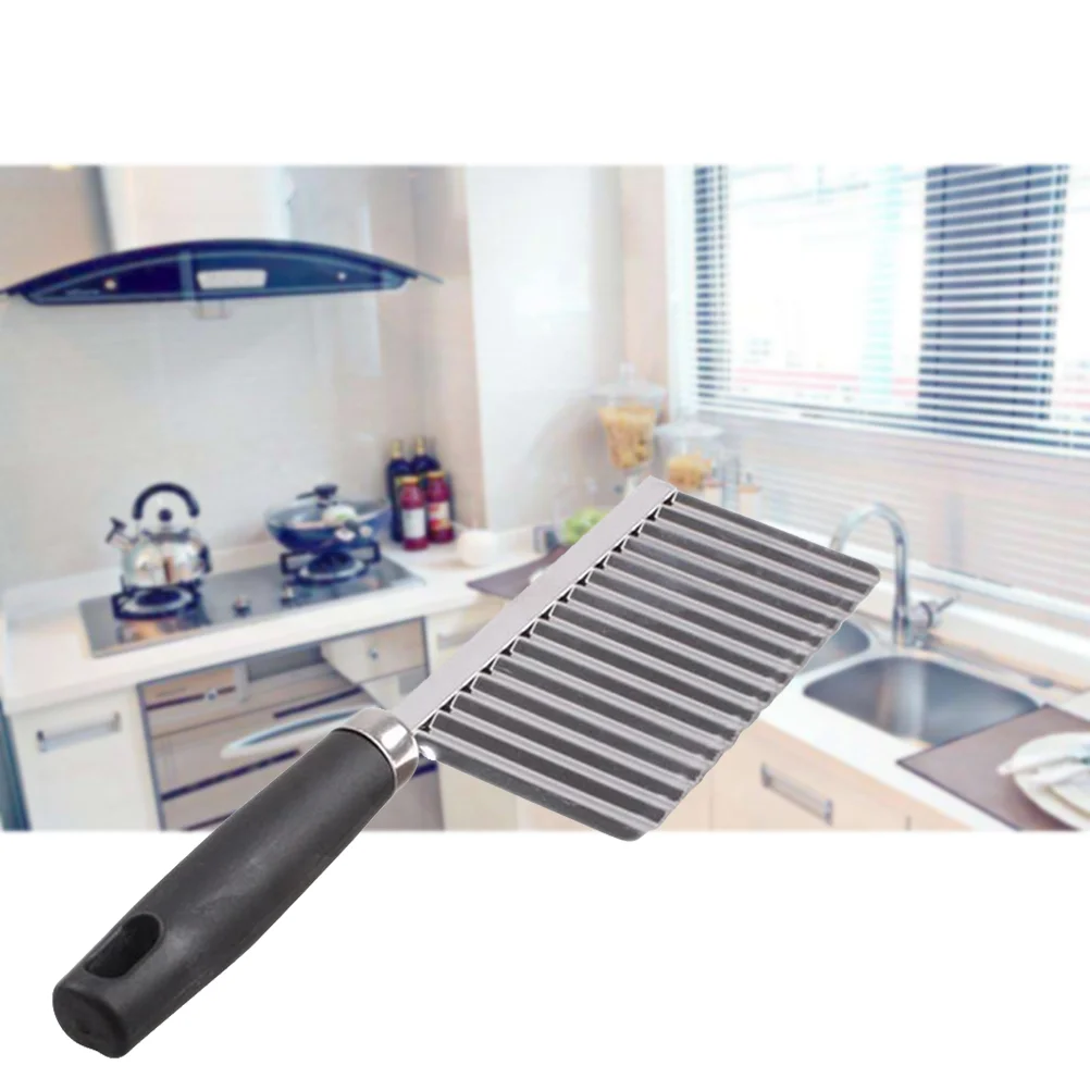 

Wavy Crinkle Fry Steel Potato Stainless French Vegetable Slicer Chipper Cucumber Onion Cutting Tools Dicer Slicing Helper Manual