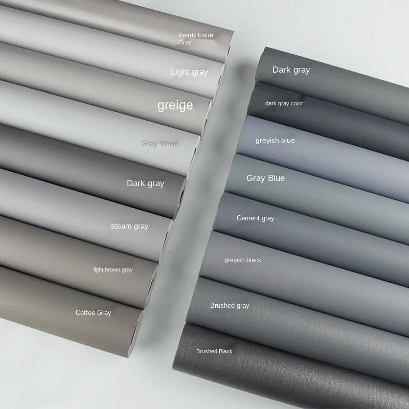 

Dark Gray Non-Woven Wallpaper Clothing Store Plain Solid Color Matte Wallpaper Living Room Background Wall Bedroom Full-Piece
