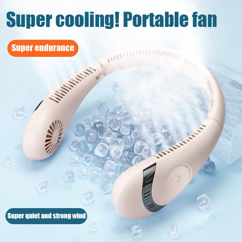 

Новый складной подвесной шейный вентилятор 5000 мАч безлопастный летний воздухоохладитель 3 скорости бесшумные шейные вентиляторы для спорта с USB-зарядкой