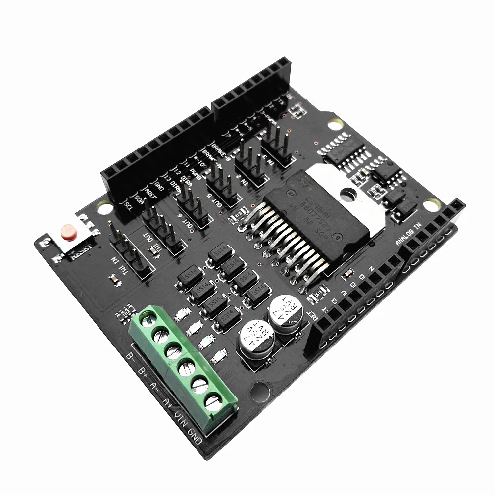 Плата расширения L298NH для Arduino R3 MEGA2560 двухканальный щит драйвера двигателя
