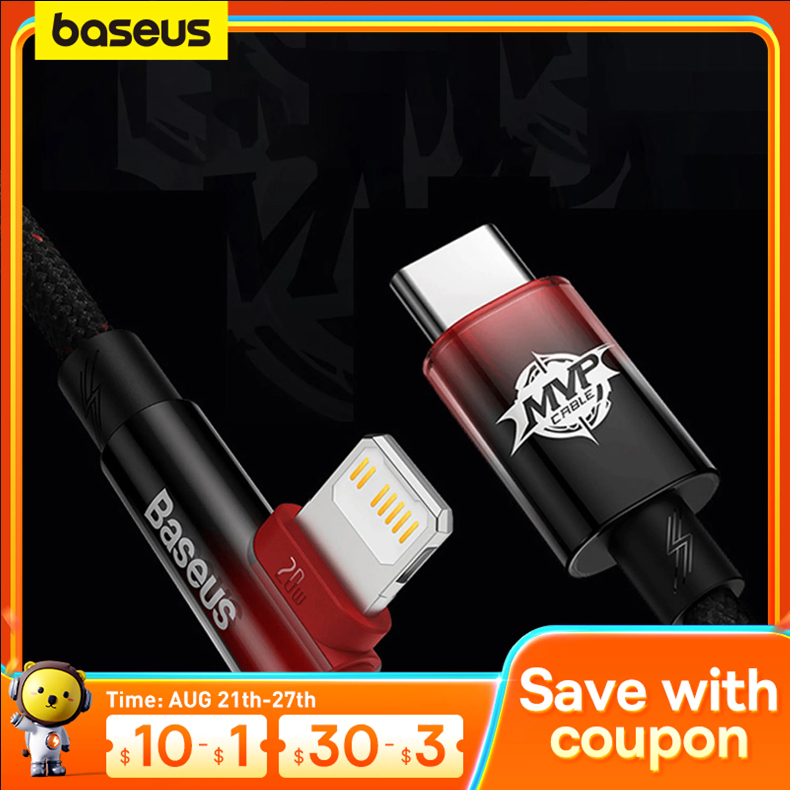 

Baseus 20W Elbowed USB Cable for iPhone 13 12 11 Pro Max Xs X 8 Plus Cable Fast Charging Cable for Game Charger Cable for phone