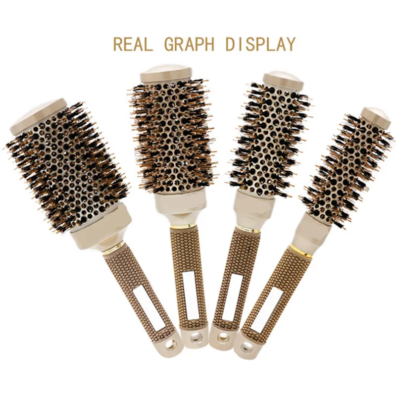 1PC 4 Sizes Professional Salon Styling Tools Round Hair Comb Hairdressing Curling Hair Brushes Comb Barrel Comb 2# images - 6