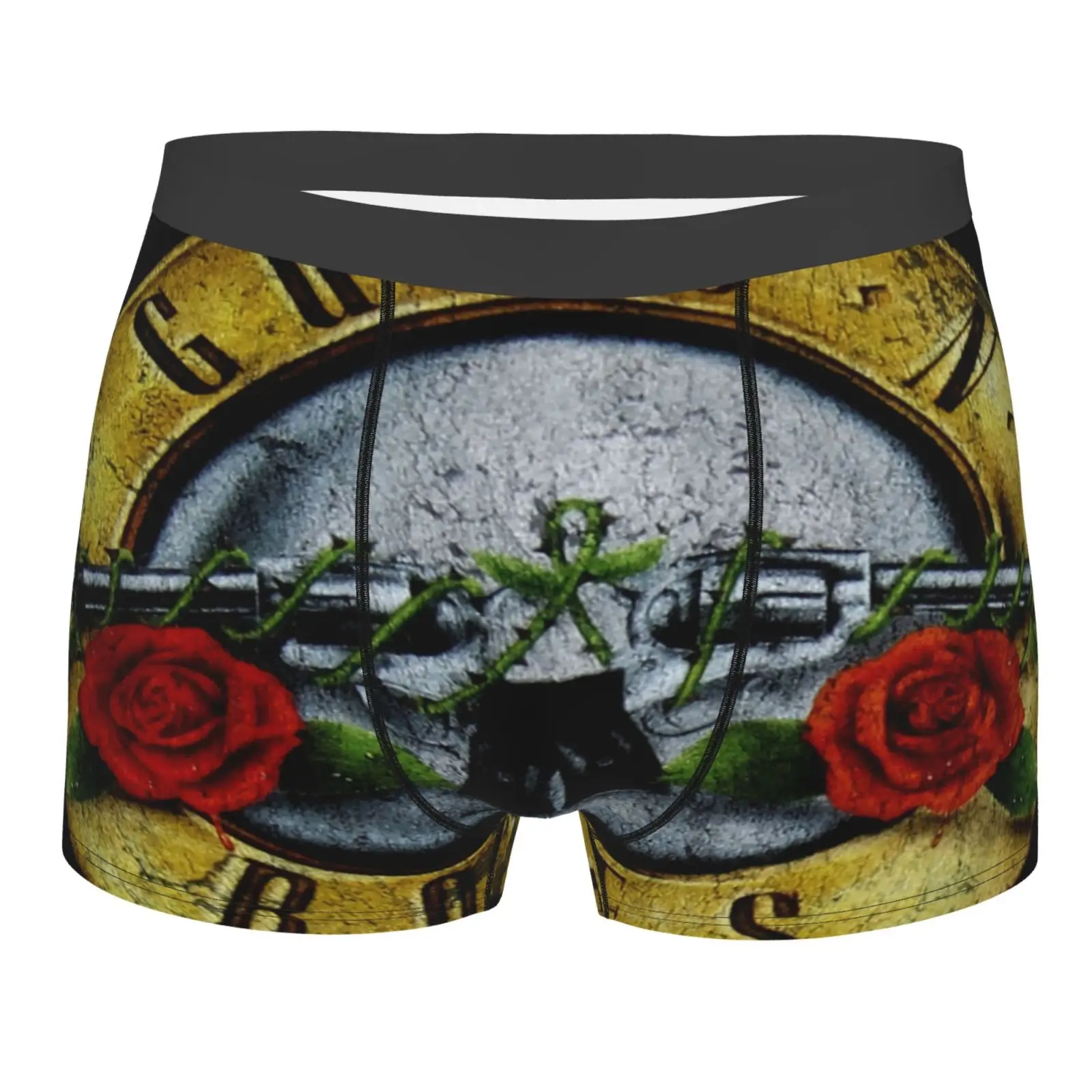 

Gunsnroses Bullet Graphic Men's Panties Polyester For Men Long Leg Mens Sexy Underwear And Top Set Underwear Mens Male Clothes
