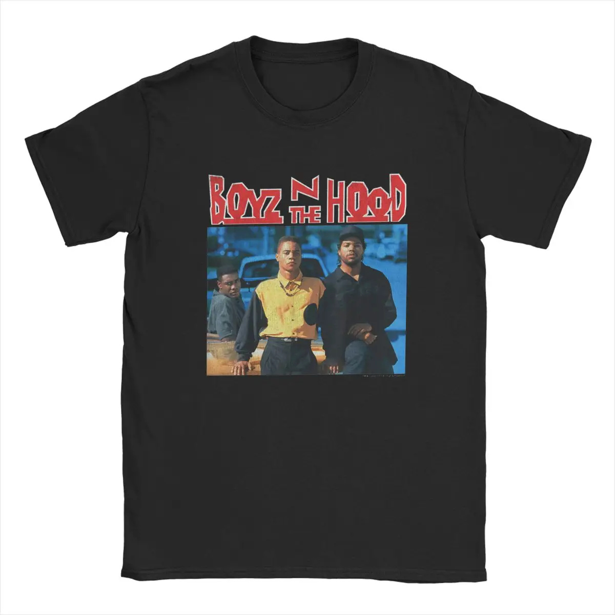 

Boyz N The Hood Classic Poster T Shirt Men Cotton Vintage T-Shirt Crewneck Tees Short Sleeve Clothing Graphic Printed