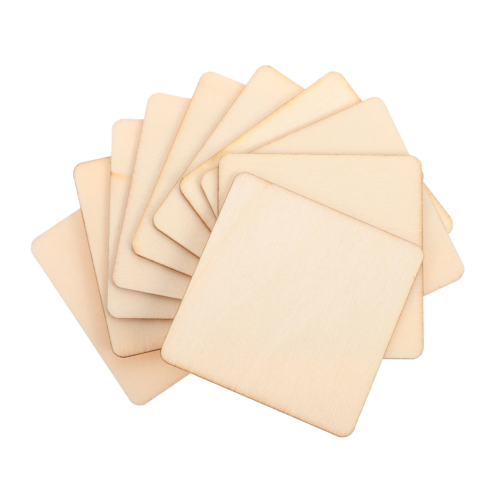 

50pcs Blank Wooden Slices Home Decors Unfinished Wood Chips Graffiti Supplies