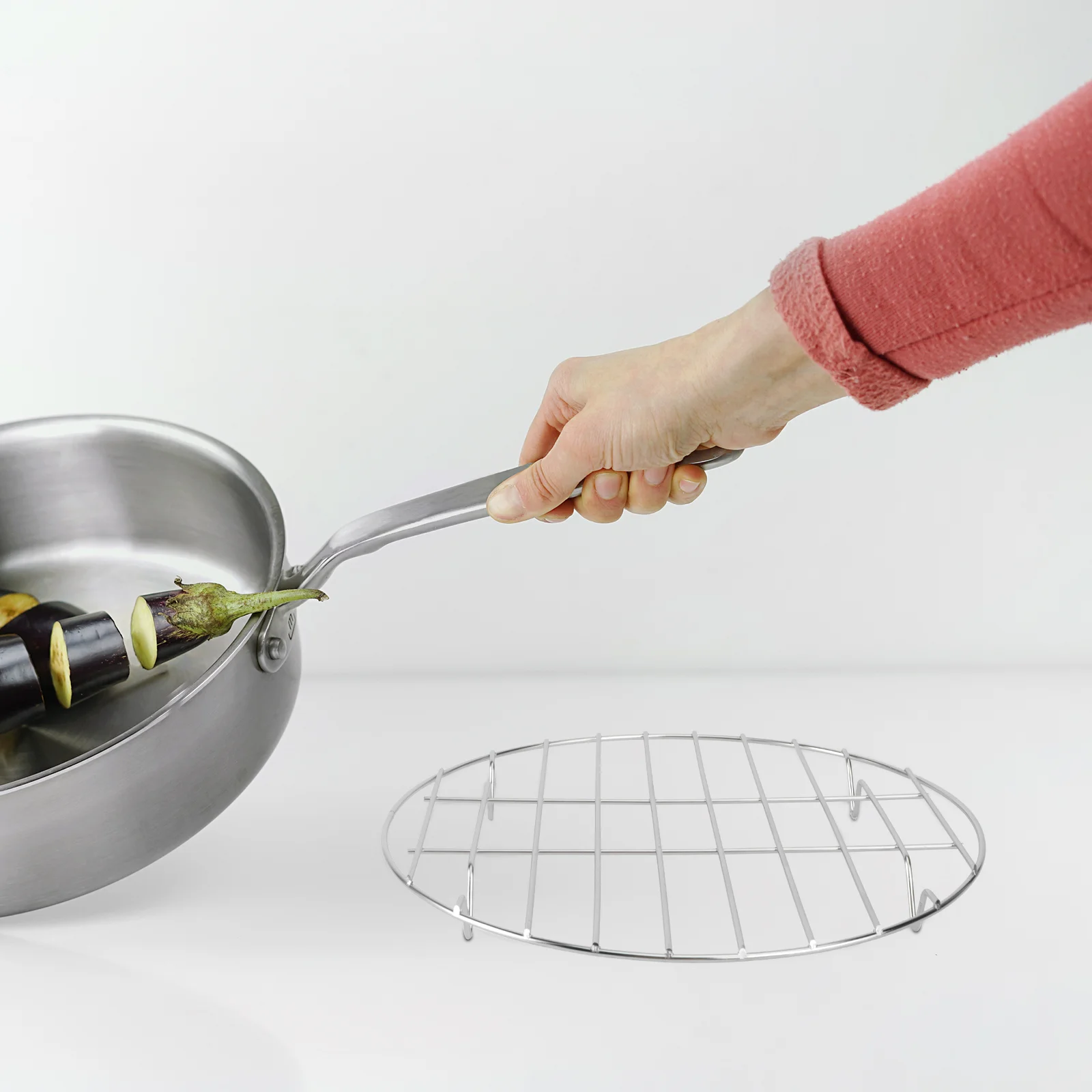 Круглая серебряная стойка для костра гриля мясная сетка гриль чайник барбекю