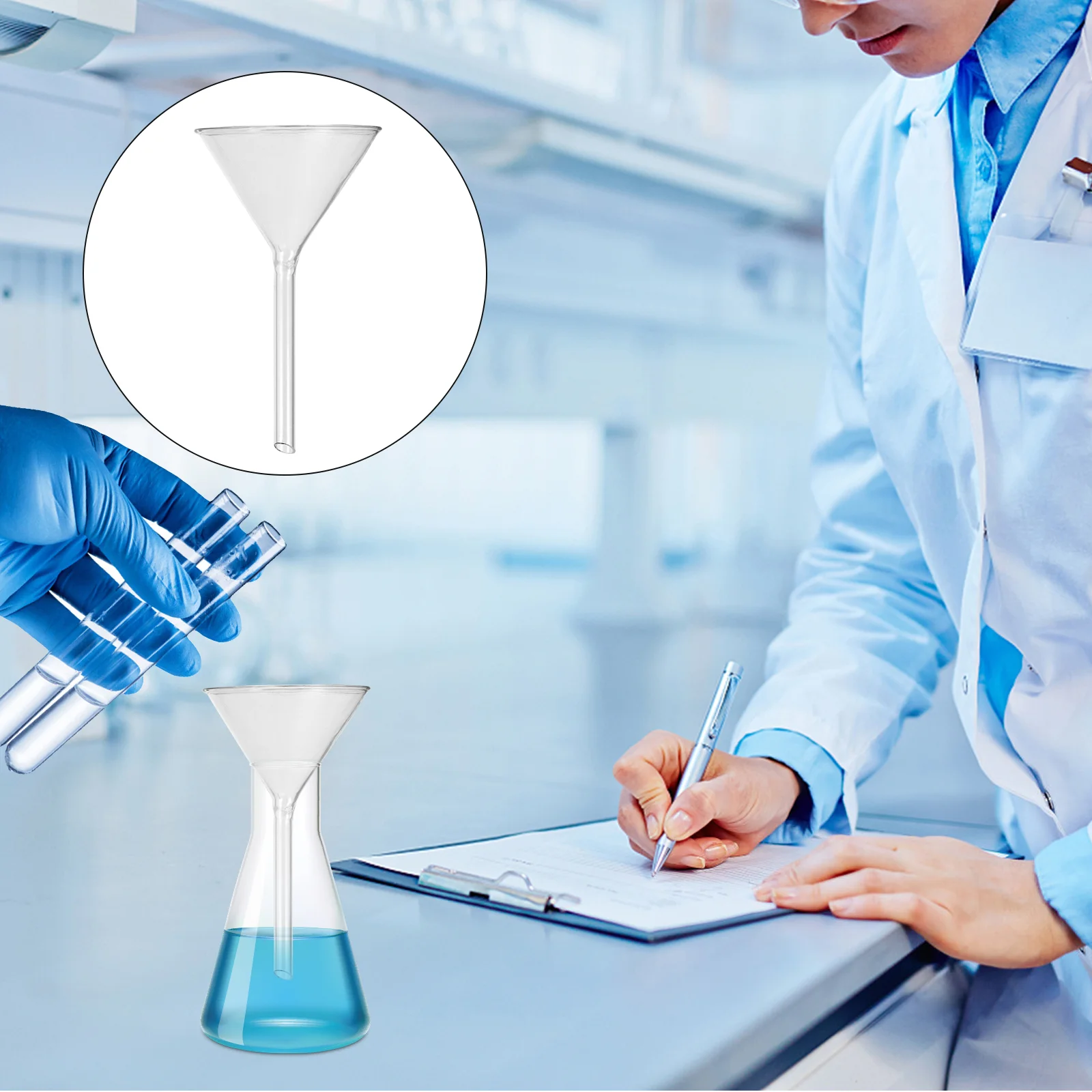 Glasss Glassware Labware Analytical Chemistry Feeding Funnel Liquid For Labs