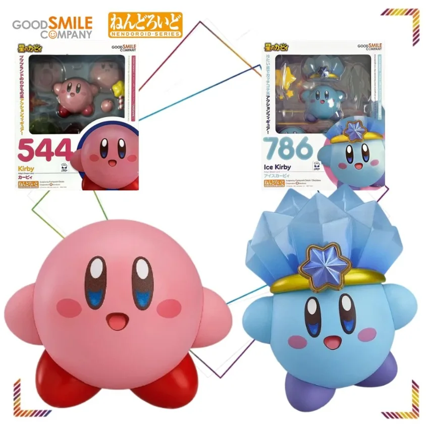 Фото Коллекционные фигурки Good Smile Nendoroid: Кирби и Кирби-Лед (серия Кирби), аниме-версия Q, модель куклы, подарки, декор, игрушка №1
