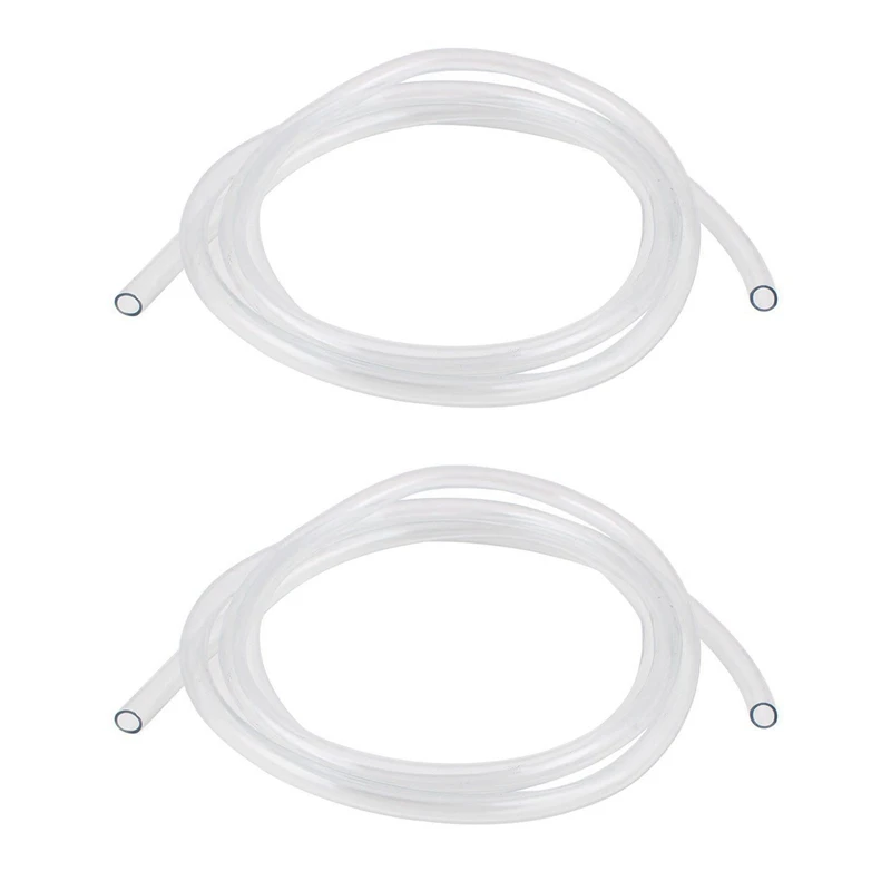 

2Pcs 6.5FT 8Mm Inside Dmr. Clear Plastic PVC Hose For Container Air Pump Aquarium
