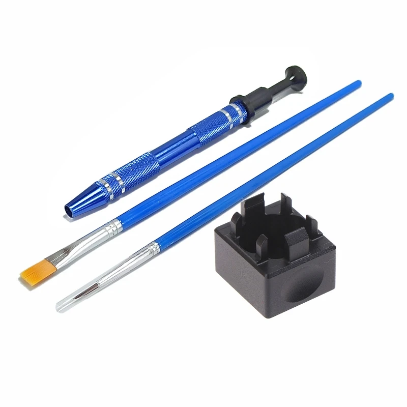 

4PCS Mechanical Keyboard Switch Holder Tweezers Lube Tool Brush Stem Picker for Cherry Kailh Gateron Switches Puller