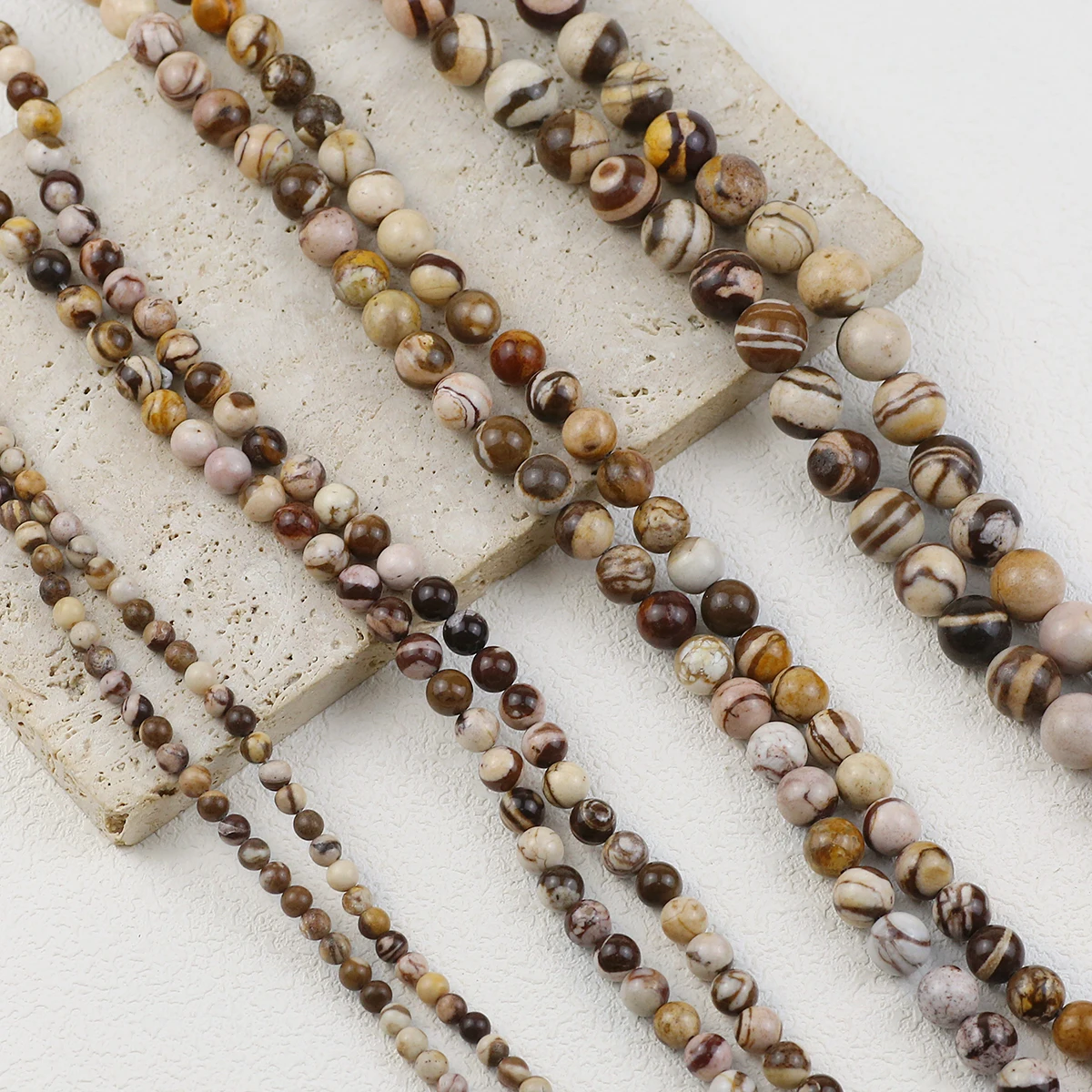 Бусины из натуральной кожи круглые бусины-разделители россыпью 4 6 8 10 12 мм для