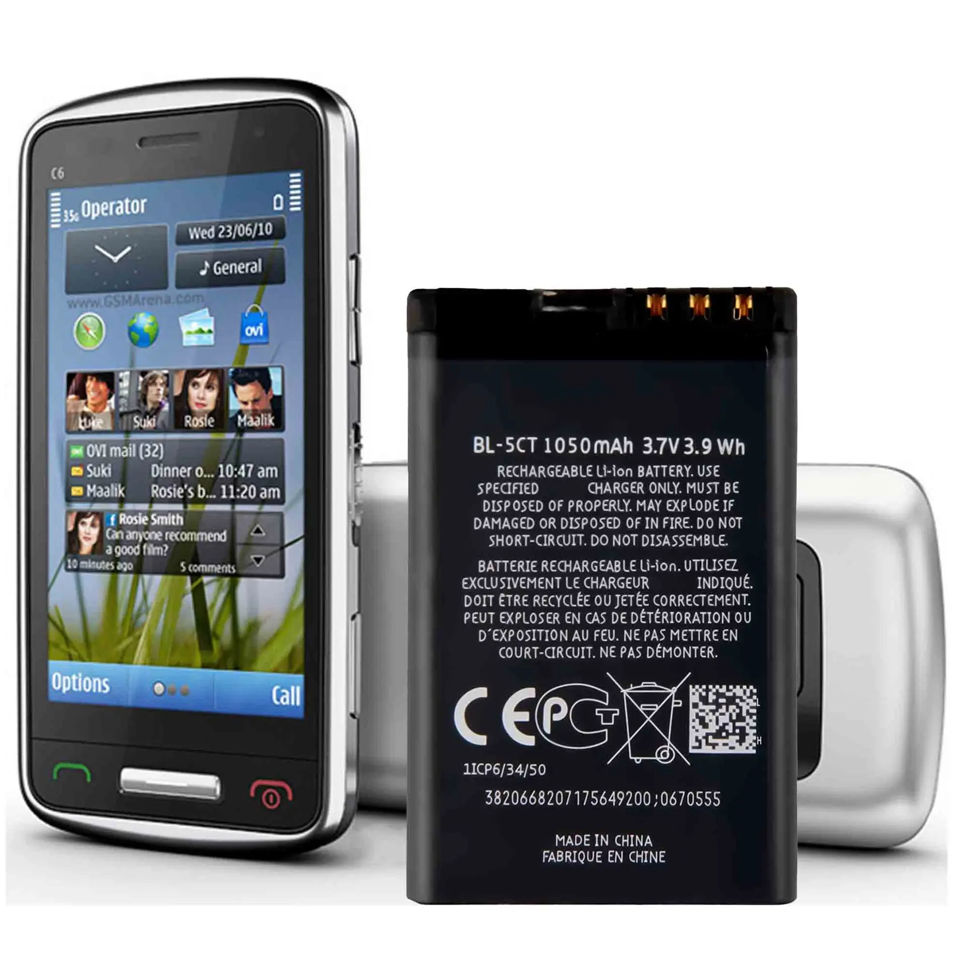 Оригинальная деталь 100% запасная батарея для Nokia C5 5 МП стандартная