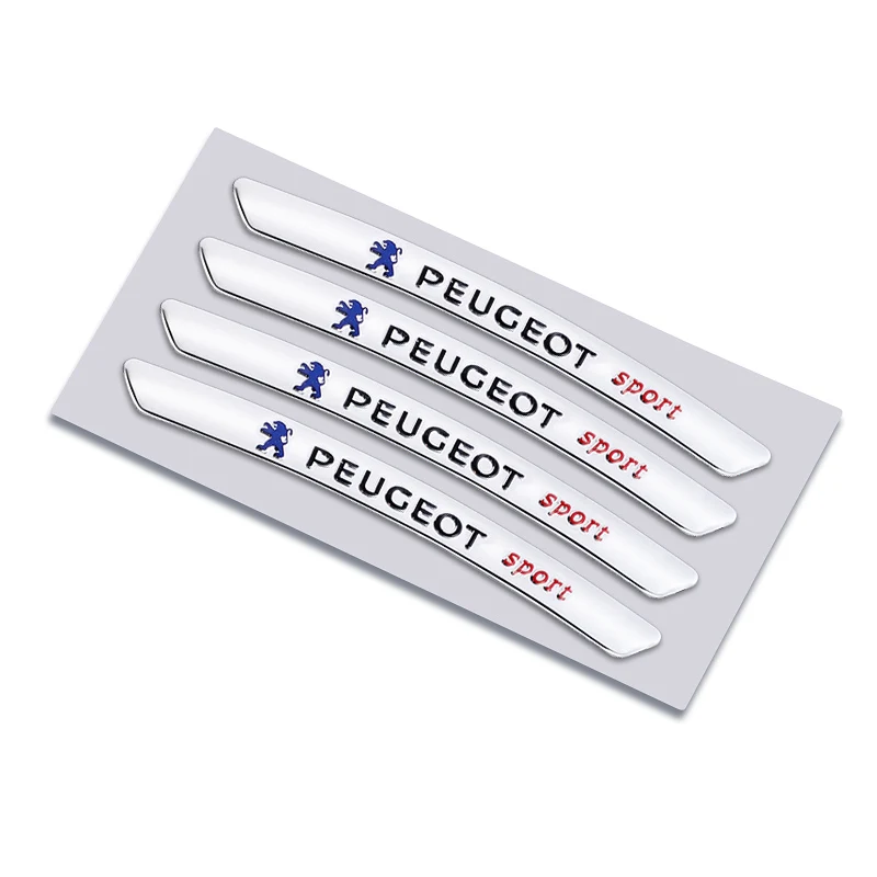 4 шт. металлические автомобильные наклейки обода изогнутые для Peugeot 206 307 308 3008 207 208