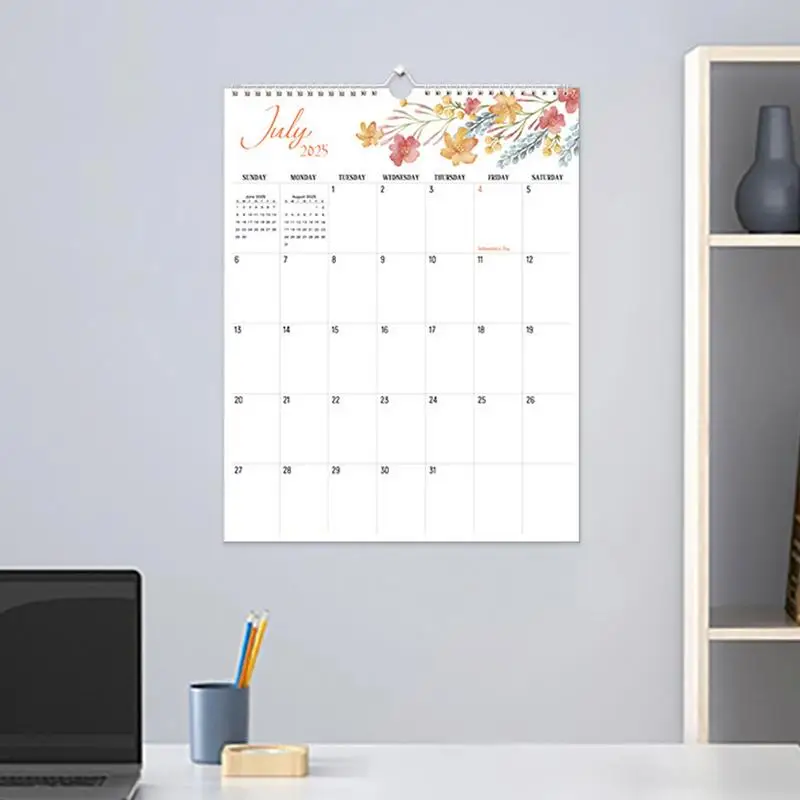 Ежемесячный настенный календарь на 2025–2026 годы. Настольный 14 X 11 дюймов. С января