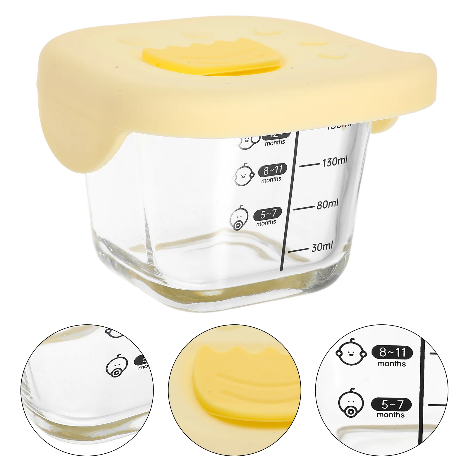 Стеклянная миска для еды Детские контейнеры с крышками Банки Дополнительное