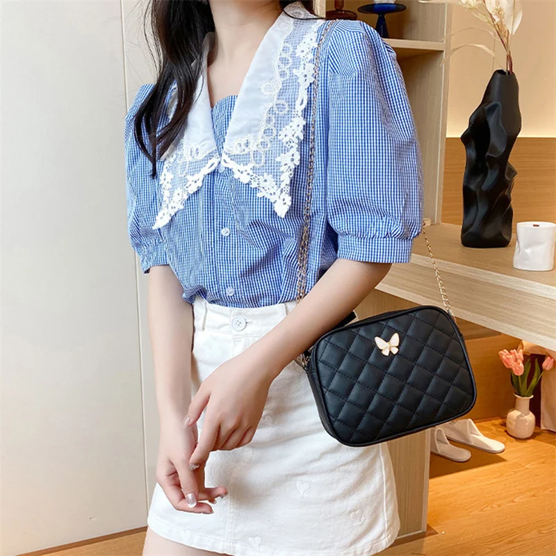 

Женская маленькая сумка через плечо из искусственной кожи с вышивкой