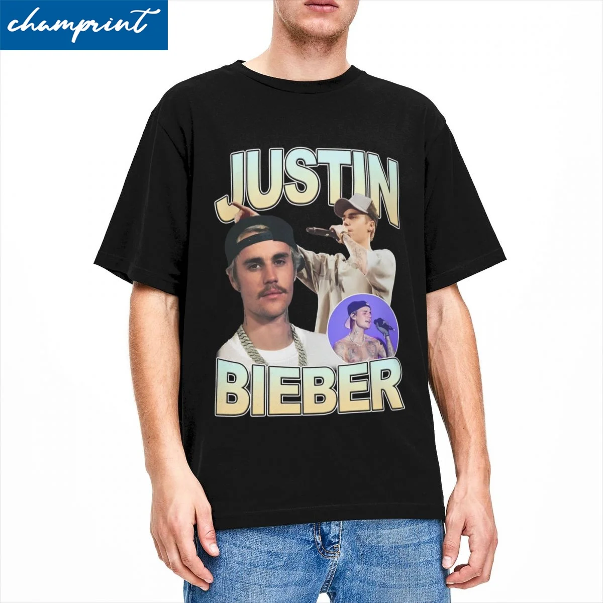 Футболка с коротким рукавом и круглым вырезом для мужчин женщин