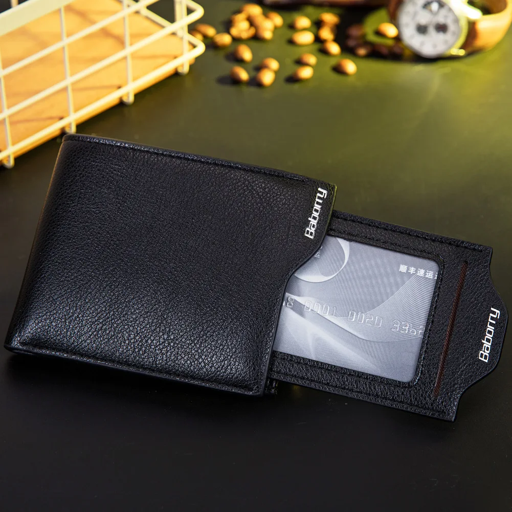 Wallets For Men Coin Purse Pocket Wallet ID Card Holder Purse Clutch With Zipper Men Wallet With Coin Bag Fashion Gift