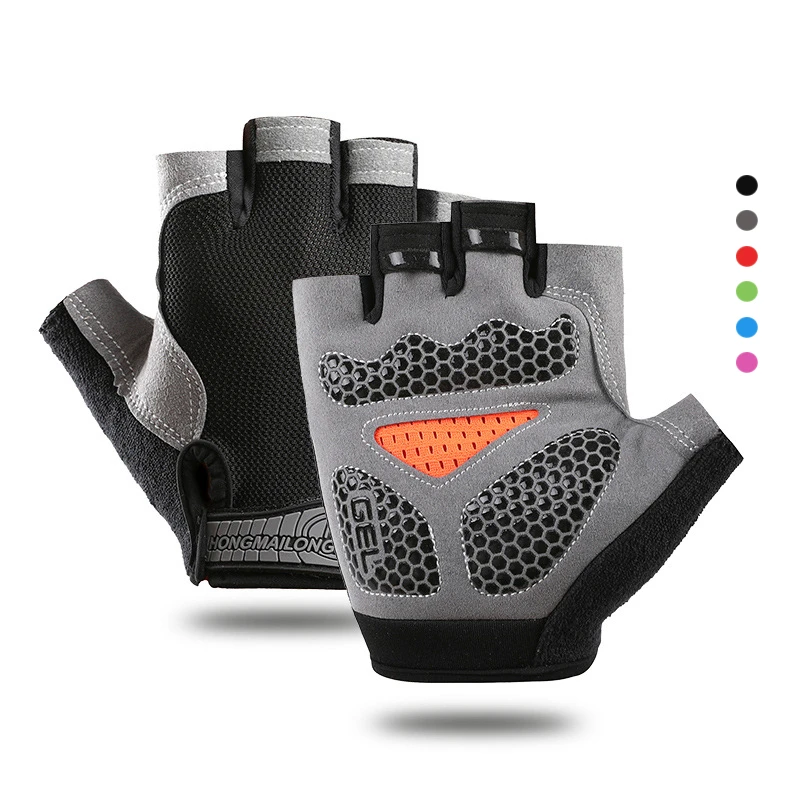 

Anti Slip Shock Breathable Half Finger Gloves Breathable Cycling Gloves Fitness Gym Bodybuilding Crossfit Exercise Sports Gloves