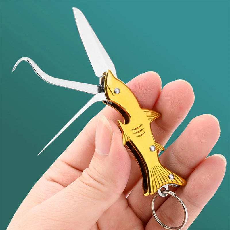 

Dolphin-shaped Stainless Steel Toothpick Folding Knife Home Portable Tooth Extraction Artifact Advanced Toothpick Bottle Opener