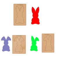 wooden die cutting process knife mold cute little rabbit knife mold is compatible with most manual die cutting