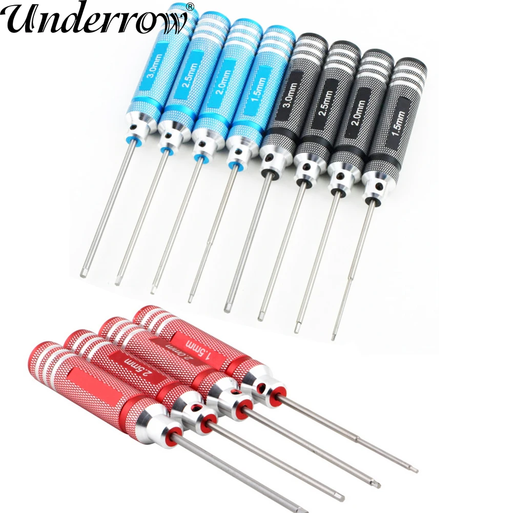 

4pcs Hexagon Tool Kit 1.5mm 2.0mm 2.5mm 3.0mm Hex Screw Driver Set For FPV Racing Drone Heli Airplanes Cars Boat RC Tools