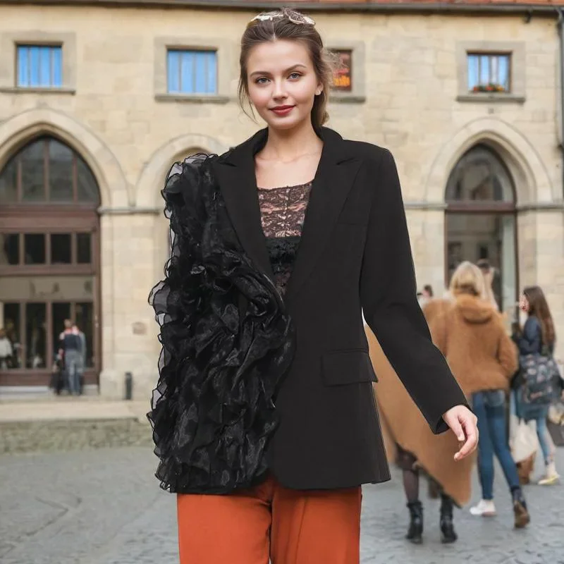 Европейский и американский тренд персонализированный костюм осень 2023 новая мода