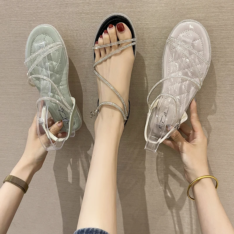 Sle with Skirts Temperament Shoes Women 20elh 24 Years Cool Summer New College Student French Fairy Rhine... |