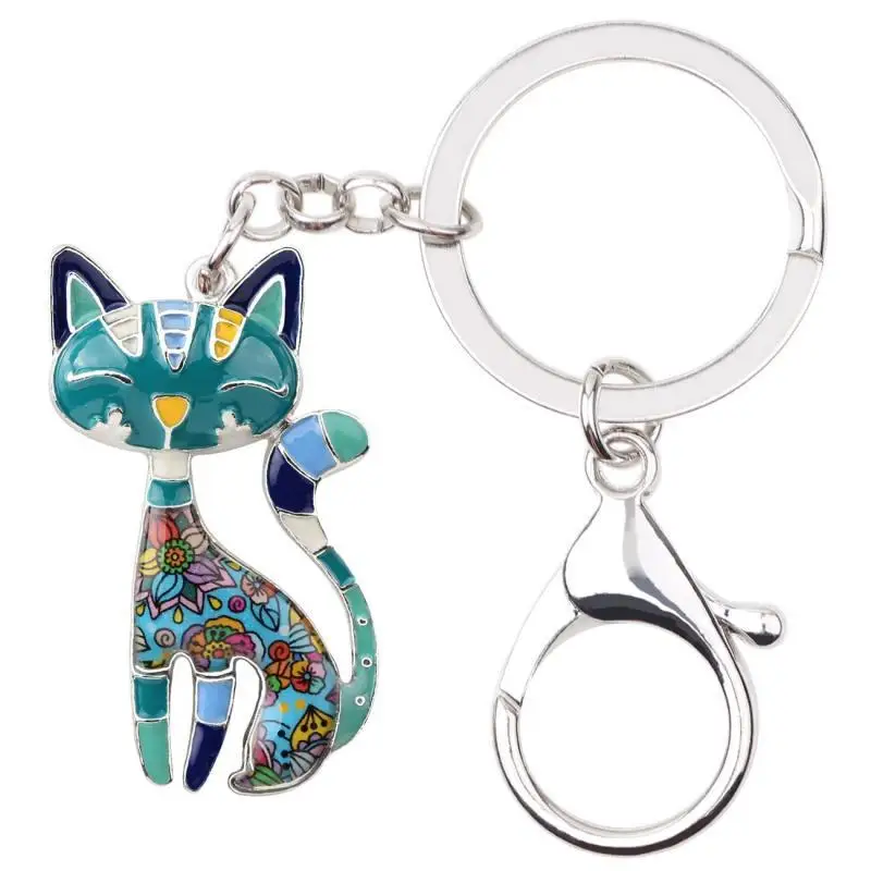 

New Fashion Cute Cat Keychain Trend Personality Women Cat Pendant Keychain Creative Novelty Keychain Accessories Jewelry Gift