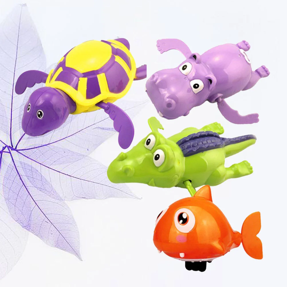 

4Pcs Turtle Bath Floating Crocodile Elephant Pump Bath Wind Bath