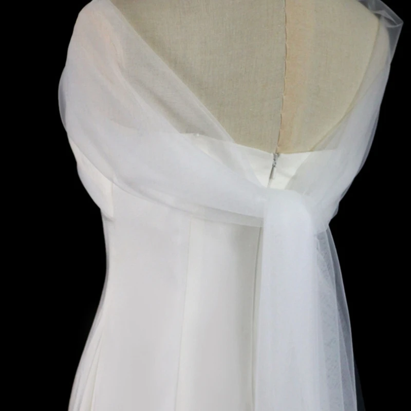 SZL Длинный свадебный шарф шаль для невесты белый пляжное свадебное платье