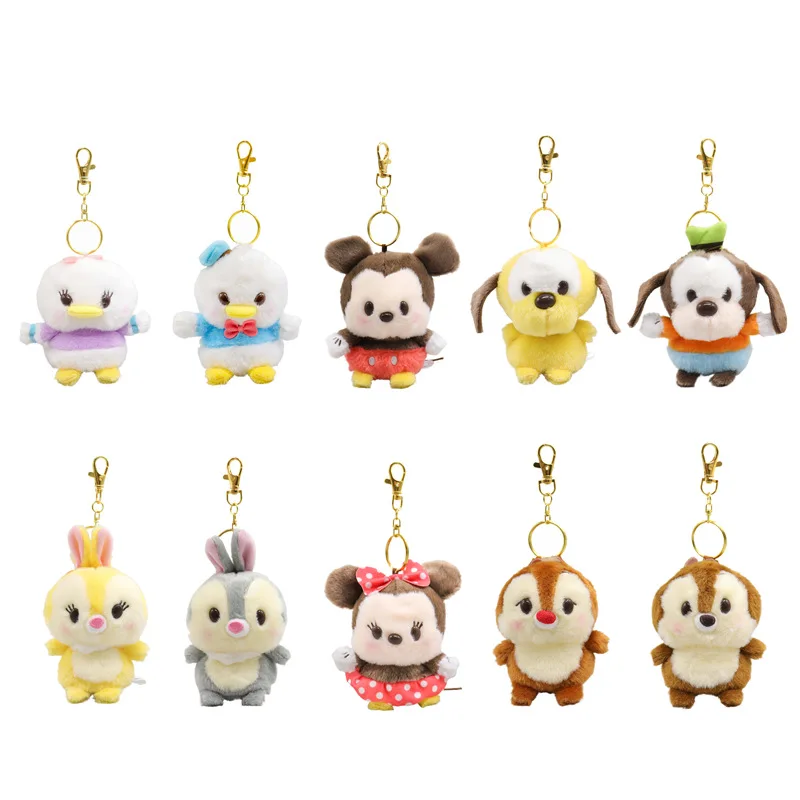 

Disney Mickey Minnie Mouse Donald Duck Plush Keychain Cute Doll Keyring Bag Pendant Keyholder Creative Bag Charm Accessories